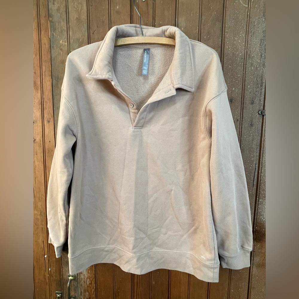 ⭐️Womens Mondetta Collared Long Sleeve Fleece Pullover